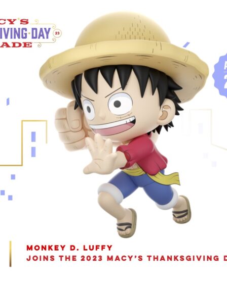 Luffy, de One Piece, no desfile da Macy's em 2023