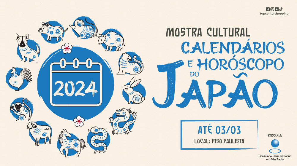 Mostra de Calendários e Horóscopos do Japão no Top Center, em São Paulo